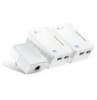 AV500 2-port Powerline Wi-Fi Extender 3-pack KIT, including 2 TL-WPA4220 and 1 TL-PA4010, 500Mbps Powerline Data Rate, 300Mbps Wireless N, Plug and Play, 2 fast Ethernet ports, Wi-Fi Clone, Support Multiple IPTV Streams