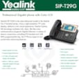 Téléphone IP 16 comptes SIP grand écran couleur 4,3" PoE SIP-T29G
