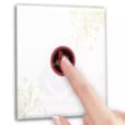 BOUTON POUSSOIR TACTILE MOTIF BLANC+TELECOMMANDE D3113