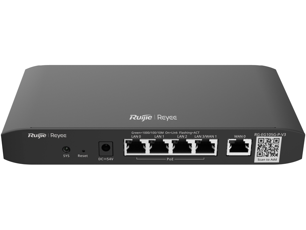 Routeur Reyee 5 Ports Gb 600 Mbps 150 Utilisateurs RG-EG105G-V3