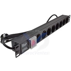 PDU 19" En Aluminium de type françaisà 8 voies avec