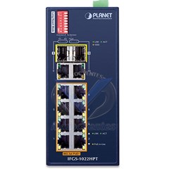 IP30 Industrial 8-Port 10/100TX 802.3at PoE + 2-Port Gigabit TP/SFP combo