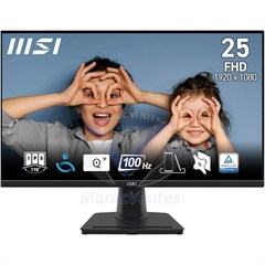 MSI 25" Full HD PRO MP252 monitor,  24.5" (62.2cm), Full HD (1920 x 1080 pixels) 100 Hz, IPS, 16:9,  Response time 1ms(MPRT) / 4ms (GTG), HDMI, DisplayPort, 300 cd/m2, 1300:1, garantie 1an.